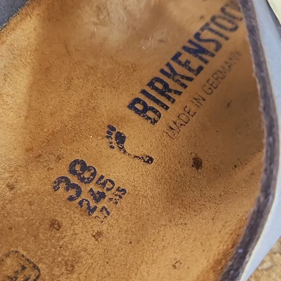 Birkenstock Sandals Wirh Blue Leather Strap Size 38 - Picture 8 of 12